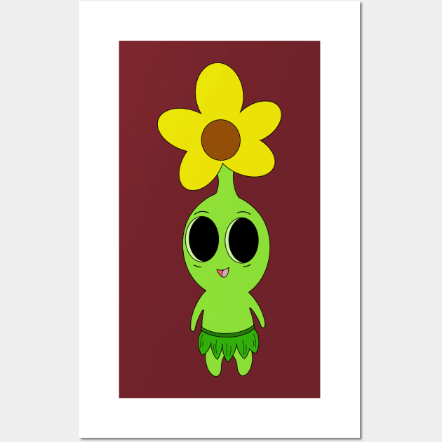 Little Bitty Flower Creature Wall Art by garciajey